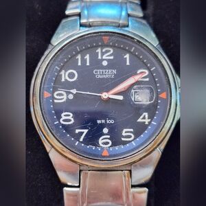 Citizen Quartz WR100 Silver Tone Watch